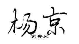 曾庆福杨京行书个性签名怎么写