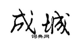 曾庆福成城行书个性签名怎么写