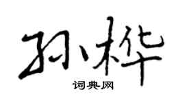 曾庆福孙桦行书个性签名怎么写