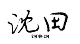 曾庆福沈田行书个性签名怎么写