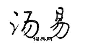 曾庆福汤易行书个性签名怎么写