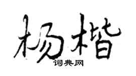 曾庆福杨楷行书个性签名怎么写