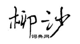 曾庆福柳沙行书个性签名怎么写