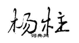 曾庆福杨柱行书个性签名怎么写