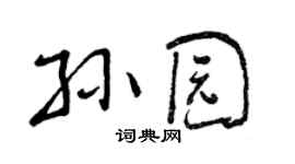 曾庆福孙园行书个性签名怎么写