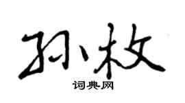 曾庆福孙枚行书个性签名怎么写