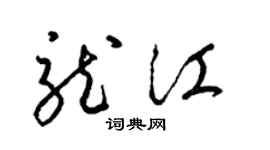 梁锦英龙江草书个性签名怎么写