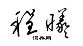 梁锦英程曦草书个性签名怎么写