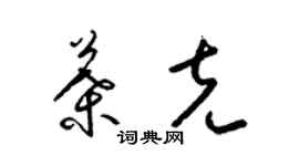 梁锦英叶克草书个性签名怎么写