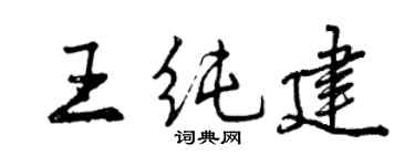 曾庆福王纯建行书个性签名怎么写