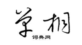 梁锦英单桐草书个性签名怎么写