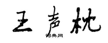 曾庆福王声枕行书个性签名怎么写