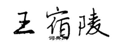 曾庆福王宿陵行书个性签名怎么写