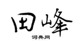 曾庆福田峰行书个性签名怎么写