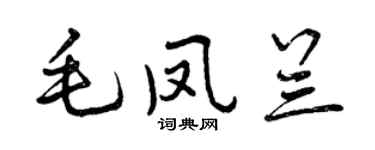 曾庆福毛凤兰行书个性签名怎么写