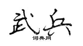 曾庆福武兵行书个性签名怎么写