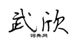 曾庆福武欣行书个性签名怎么写