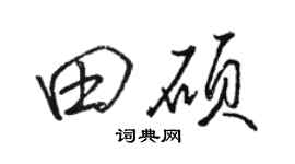 骆恒光田硕行书个性签名怎么写