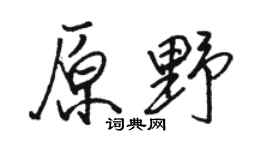 骆恒光原野行书个性签名怎么写