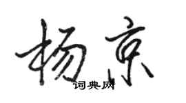 骆恒光杨京行书个性签名怎么写