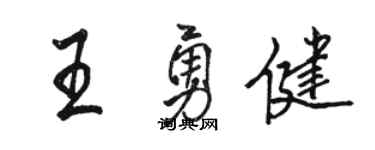 骆恒光王勇健行书个性签名怎么写