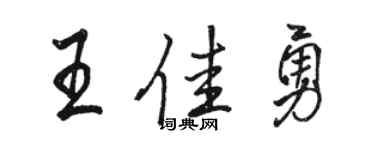 骆恒光王佳勇行书个性签名怎么写