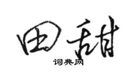 骆恒光田甜行书个性签名怎么写