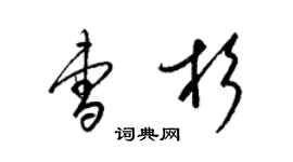 梁锦英曹杉草书个性签名怎么写