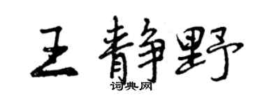 曾庆福王静野行书个性签名怎么写