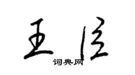 梁锦英王臣草书个性签名怎么写