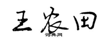 曾庆福王农田行书个性签名怎么写