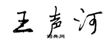 曾庆福王声河行书个性签名怎么写