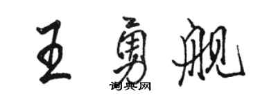 骆恒光王勇舰行书个性签名怎么写