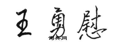 骆恒光王勇慰行书个性签名怎么写