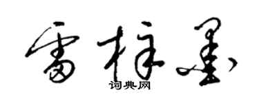 梁锦英雷梓墨草书个性签名怎么写