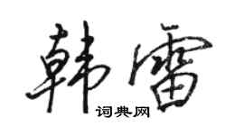 骆恒光韩雷行书个性签名怎么写