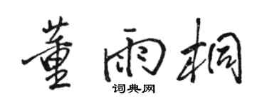 骆恒光董雨桐行书个性签名怎么写