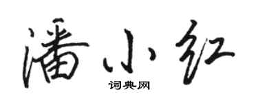 骆恒光潘小红行书个性签名怎么写