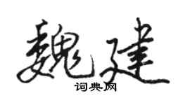 骆恒光魏建行书个性签名怎么写