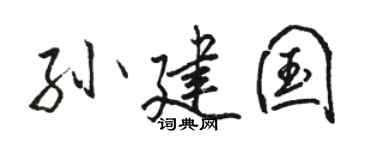 骆恒光孙建国行书个性签名怎么写