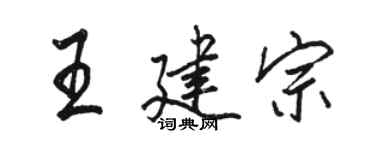 骆恒光王建宗行书个性签名怎么写