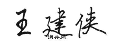 骆恒光王建侠行书个性签名怎么写