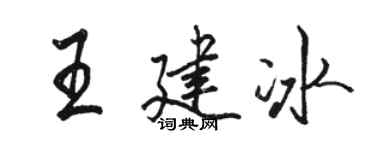 骆恒光王建冰行书个性签名怎么写