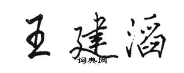 骆恒光王建滔行书个性签名怎么写