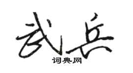 骆恒光武兵行书个性签名怎么写