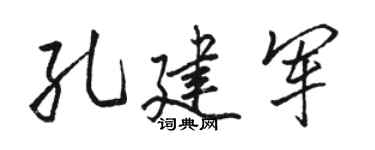 骆恒光孔建军行书个性签名怎么写