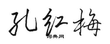 骆恒光孔红梅行书个性签名怎么写