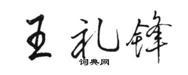 骆恒光王礼锋行书个性签名怎么写