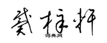 梁锦英戴梓轩草书个性签名怎么写