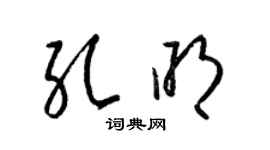 梁锦英孔明草书个性签名怎么写